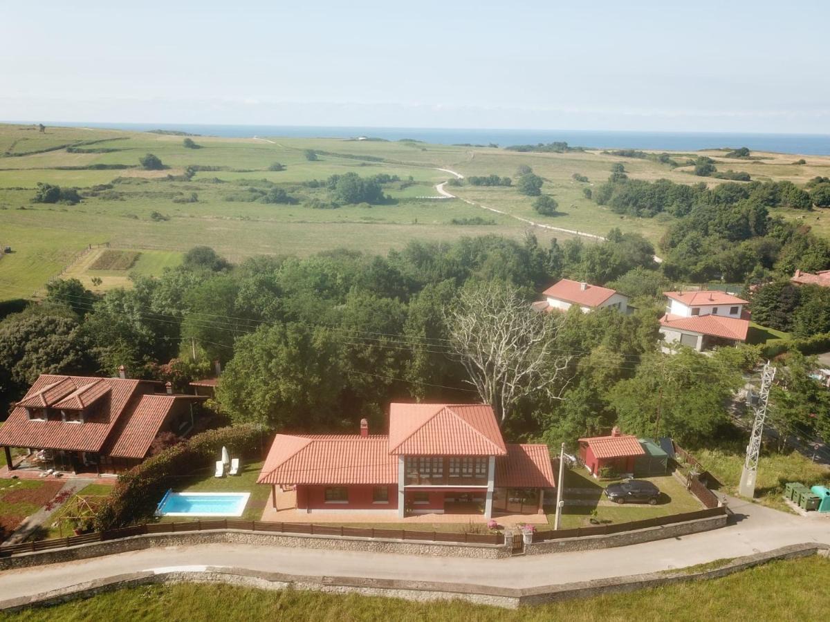 La Casa Roja Asturias Villa Hontoria Luaran gambar